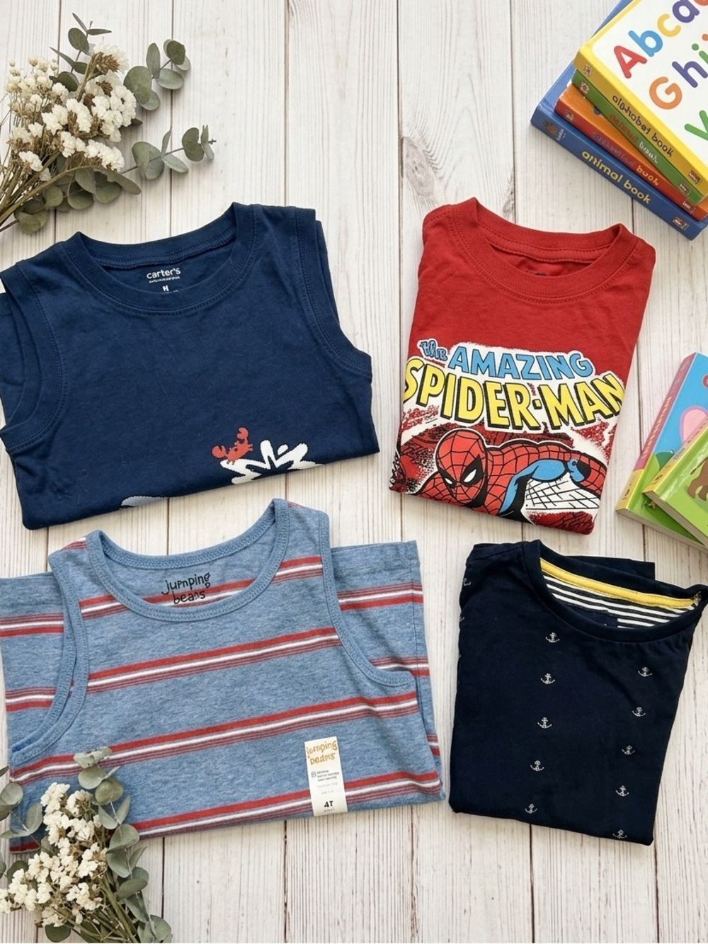 Boys 4T Clothing Lot | Carter’s, Jumping Beans, Spider-Man & Denny & Flower